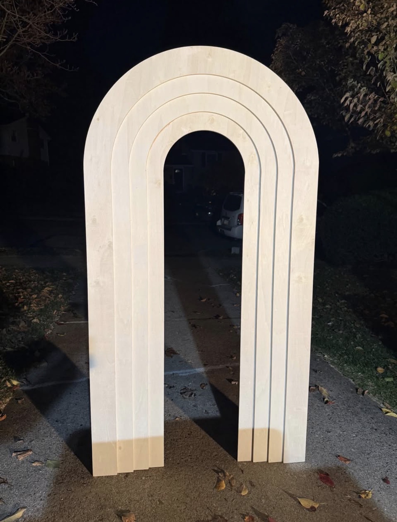 Layered arch backdrop